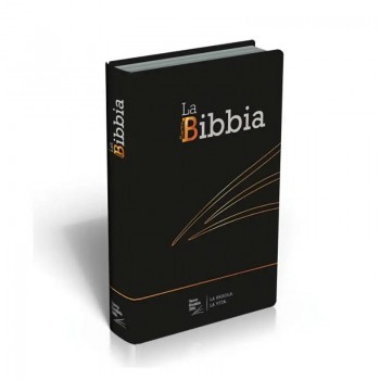 BIBBIA N.R. 11,5X17,5 CM PELLE NERA TAGLIO ARGENTO CON RUBRICA NUOVA EDIZIONE