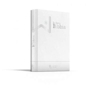 BIBBIA N.R. 15,5X21,5 CM CON PARALLELI PELLE BIANCA TAGLIO ORO NUOVA EDIZIONE