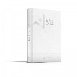 BIBBIA N.R. 15,5X21,5 CM CON PARALLELI PELLE BIANCA TAGLIO ORO NUOVA EDIZIONE