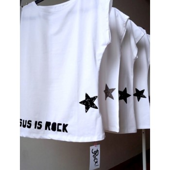 T-Shirt Jesus is Rock! White T-Shirt Jesus is Rock! White